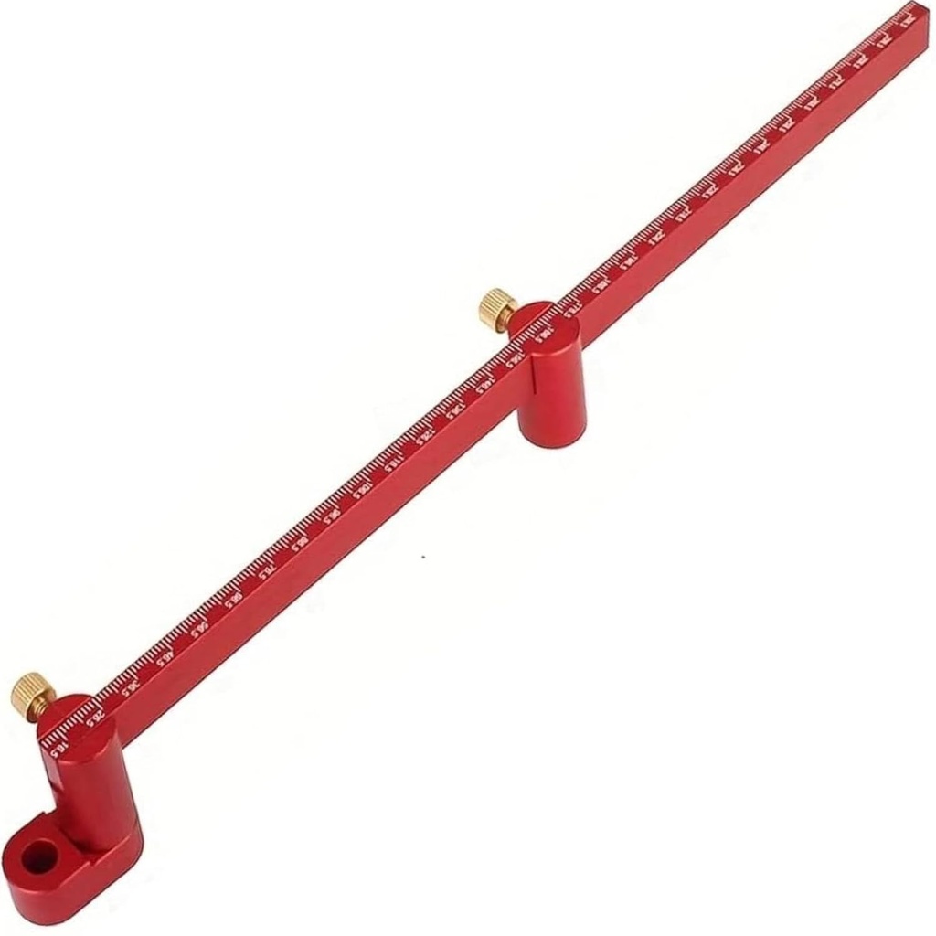 300mm Houtbewerking Kompas, Houtbewerking Kompas Scriber, Grote Kompas voor Houtbewerking, Cirkel Kompas Houtbewerking Scribing Circle Liniaal Markeren Gauge Cirkel Markering Tool - Rood
