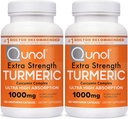 Qunol Kurkuma Curcumin Capsules, 1000mg Extra Sterkte Supplement, Gepatenteerde Hydro-Oplosbare Technologie, Alternatief voor Kurkuma Curcumin met Black Pepper, 240 Veggie Capsules