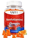 Benfotiamine 320mg Gummies with 45mg L-Leucine Supplement: Essential Vitamin B1 Complex for Men and Women, Non-GMO, Vegan & Gluten-Free - Ondersteunt Metabolisme, Energie & Zenuwstelsel Gezondheid