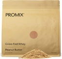 ProMix Nutrition Whey Protein Powder, Peanut Butter - Grass-Fed - Post Workout Fitness & Nutrition Shakes, Smoothies, Bakken & Cooking Recepten - Gluten-Free & Keto-Friendly - 2.5 Pond (verpakking 1)