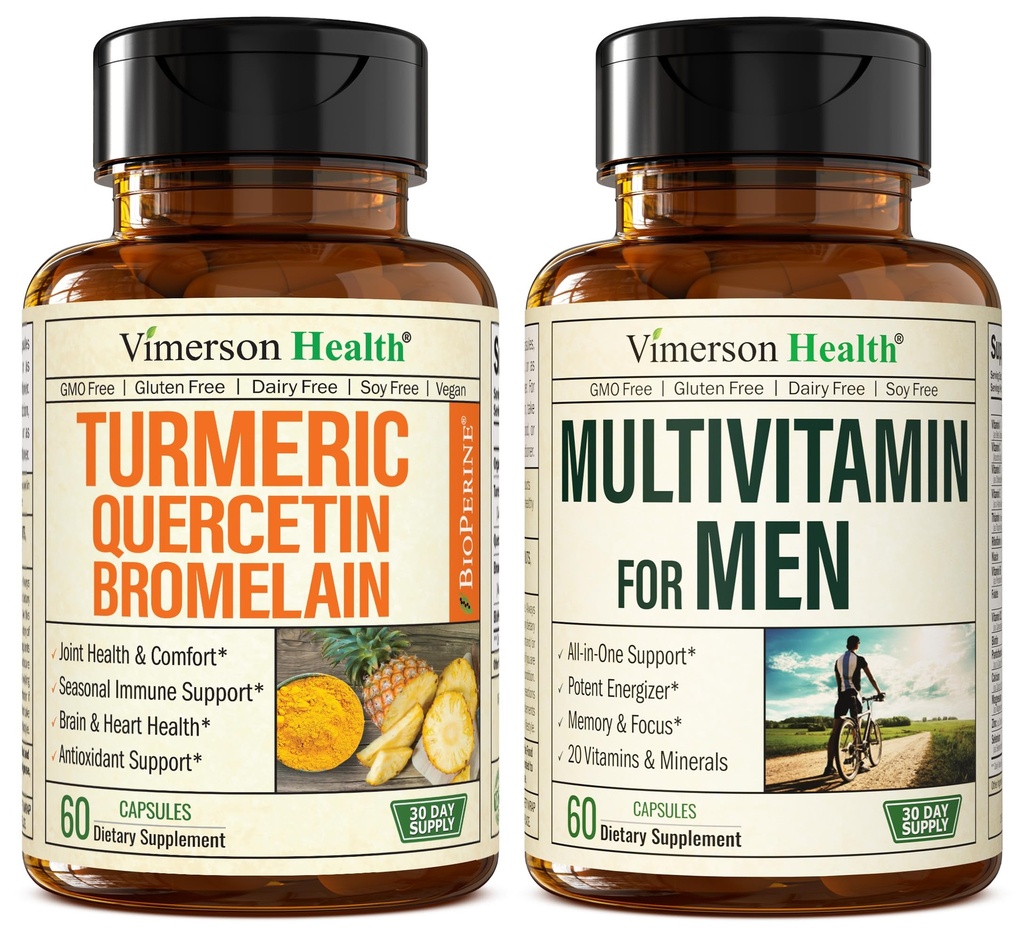 Quercetine met bromelaïne en Kurkuma en Complete Multivitamine voor mannen