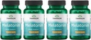 Swanson Melatonine - Kruidensupplement - Slapen en ontspannen - (120 capsules, 3 mg Elke) 4 verpakkingen
