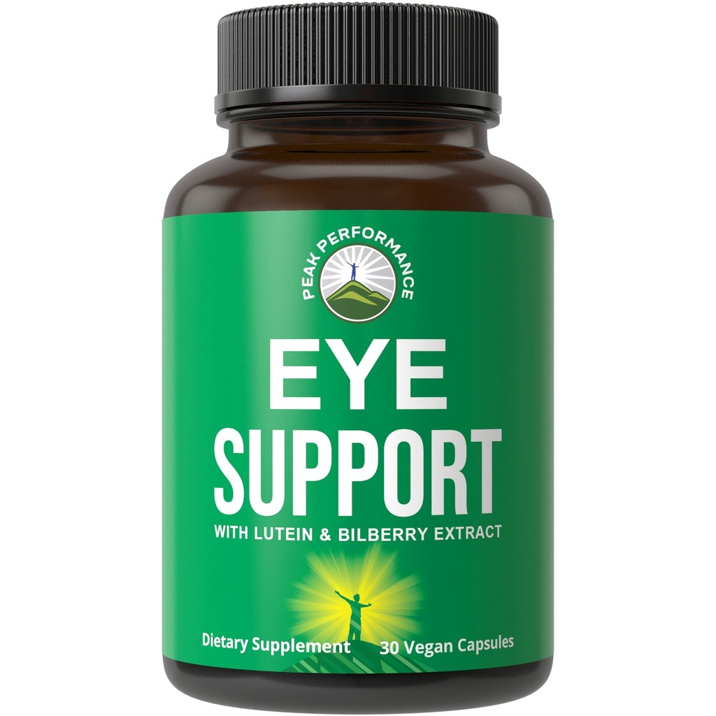 Piek Performance Oogvitaminen - Macular Support Supplement met Lutein, Zeaxanthine, Astaxanthine, Carotenoïden, Bilberry Extract. Capsules voor verouderende ogen, computer, smartphone gebruikers. Degeneratie vermijden