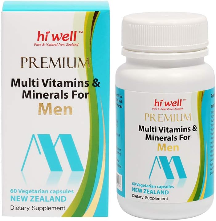 Hi Well Premium Multi Vitaminen & Mineralen voor mannen 60VegeCapsules