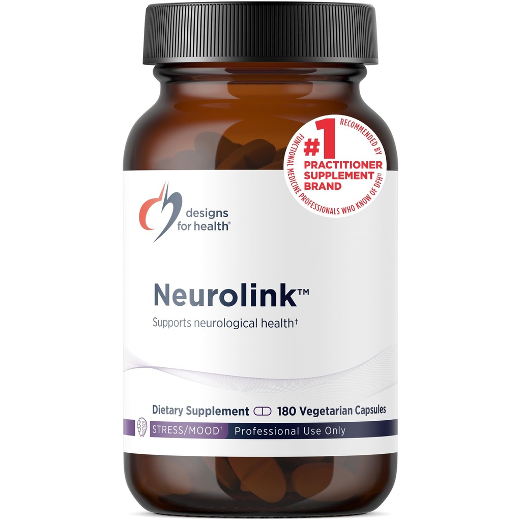 Designs for Health Neurolink - L-Tyrosine, GABA, 5-HTP, Inositol + Taurine Supplement - Ontworpen om Mood, Neurologisch + Cognitive Health - Non-GMO (180 Capsules) te ondersteunen