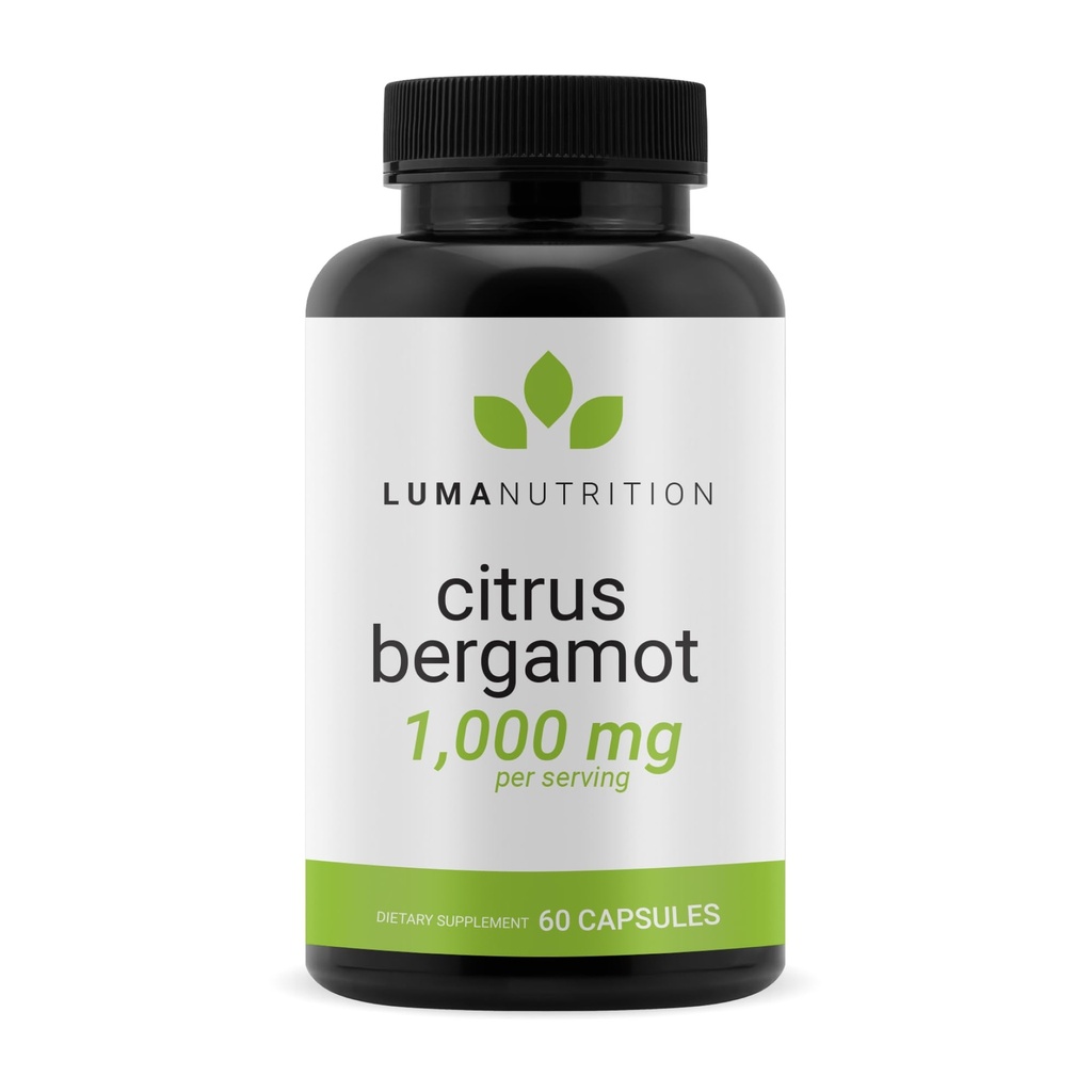 Luma Nutrition Citrus Bergamot 1000mg Per Serving - Citrus Bergamot Supplement - Heart Health Support - Made in the USA - Veteran Owned - 60 Capsules, 30 Servings