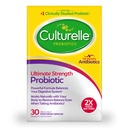 Culturelle Ultimate Strength Probiotic for Men and Women, Meest klinisch bestudeerd Probiotic Strain, 20 Miljard CFUs, Ondersteunt Occasional Diarree, Gas & Bloating, Non-GMO, 30 Tel.
