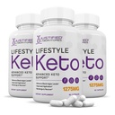 (3 Pack) Lifestyle Keto Pillen 1275MG Nieuwe en verbeterde formule bevat Apple Cider Vinegar Extra Virgin Olive Oil Powder Green Tea Leaf 180 Capsules