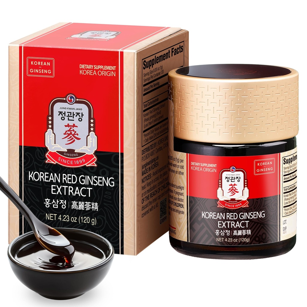 CheongKwanJang KGC [Korean Red Ginseng Concentrated Extract 120g] 100% 6-jaars Premium Koreaanse Ginseng Roots, Immuun System Booster, Energie Uithoudingsvermogen, Antioxidanten Gezond Geheugen, Bloedcirculatie