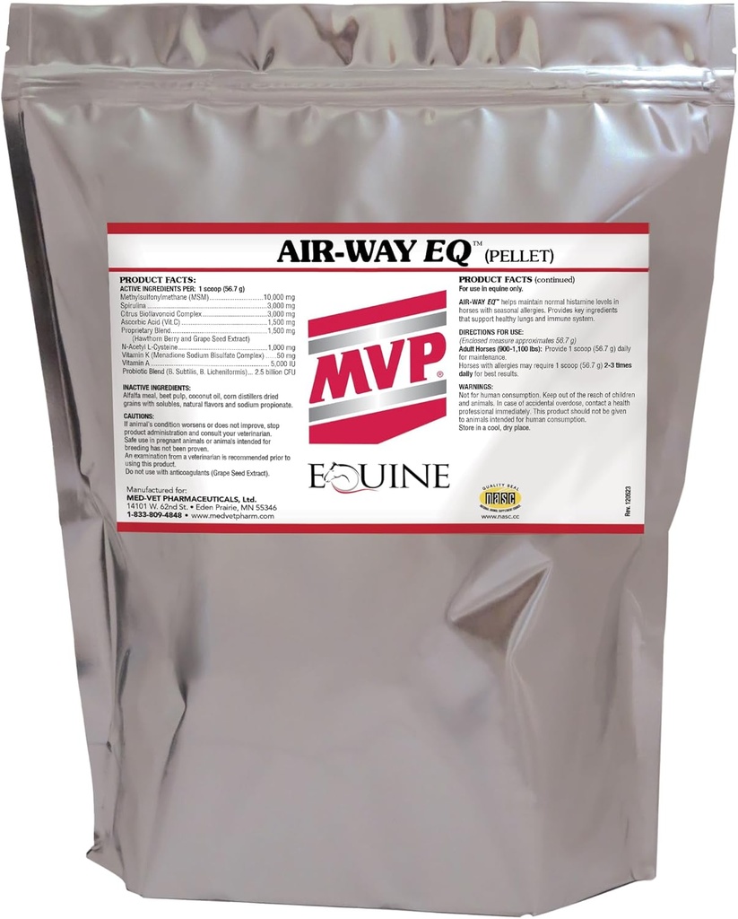 MVP Air-Way EQ (10lb) Ondersteunt gezonde longfunctie en seizoensgebonden Allergie Ondersteuning bij paarden
