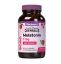Bluebonnet Voeding EarthSweet Melatonine 1 mg Snelwerkende Snel Oplossen Nachtrust en Rustige Slaapondersteuning - Slaaphulp - Glutenvrij, Veganistisch - Raspberry Flavor - 120 Kauwtabletten