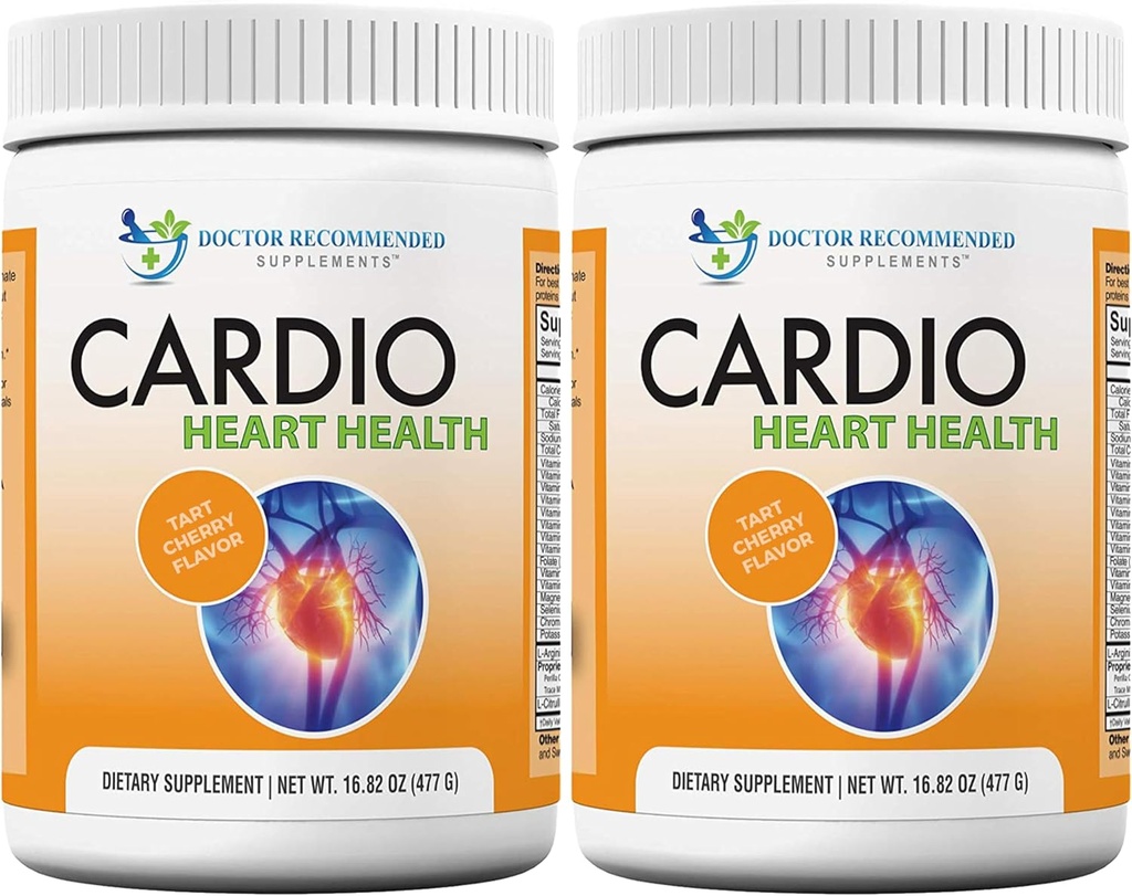 DOCTOR AANBEVOLEN ›› Cardio Heart Health Powder L-Arginine Supplement 5000mg & L-Citrulline 1000mg, Tart Cherry Flavor (pakket van 2-16,82 oz / 33,64 oz)