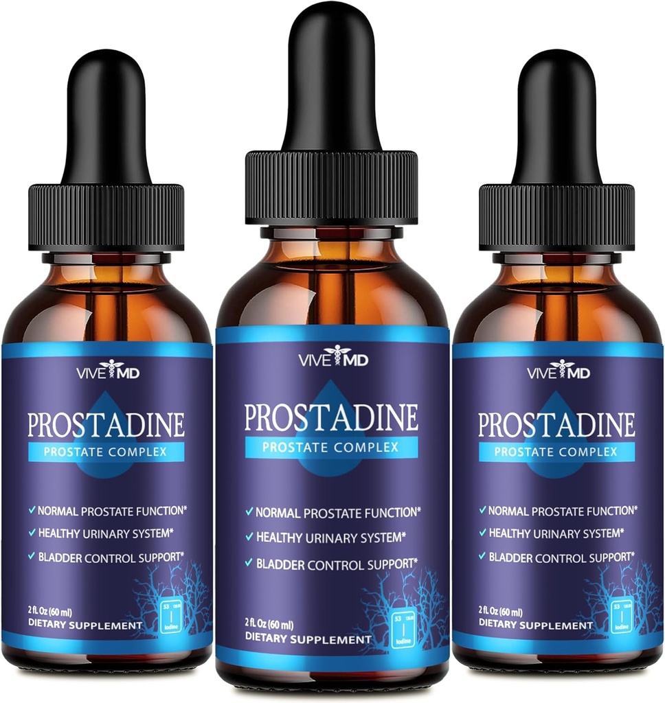 VIVE MD Prostadine Drops for Prostate Health, Bladder urineren problemen - Prostadine Officiële Drop Formula - Extra sterkte met granaatappel - Prostadine Reviews (Package of 3)