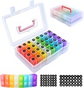 ZRFMIB maandelijkse pil Organizer 2 keer per dag, 30 dagen pil Organisator met 32 dagelijkse pil Box en reistas, voor geneeskunde, vitamine, visolie, supplementen, Clear