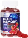 Hersensupplementen voor Geheugen & Focus Gummies - Hersengezondheidshelderheid met B6 B12 & Fosfatidylserine - Natuurlijke Nootropen Cognitieve Concentratie & Alertheid Ondersteuning Vitaminen - 60 Veganistische Gummies