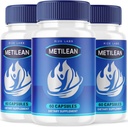 (3 Pack) Metetilean Weight Loss Supplement, Metetilean Diteary Pills to Melt Stubborn Belly Fat, Metetilean Advanced Formula to Lose Pounds, Metetilean Pastillas Reviews (180 Capsules)