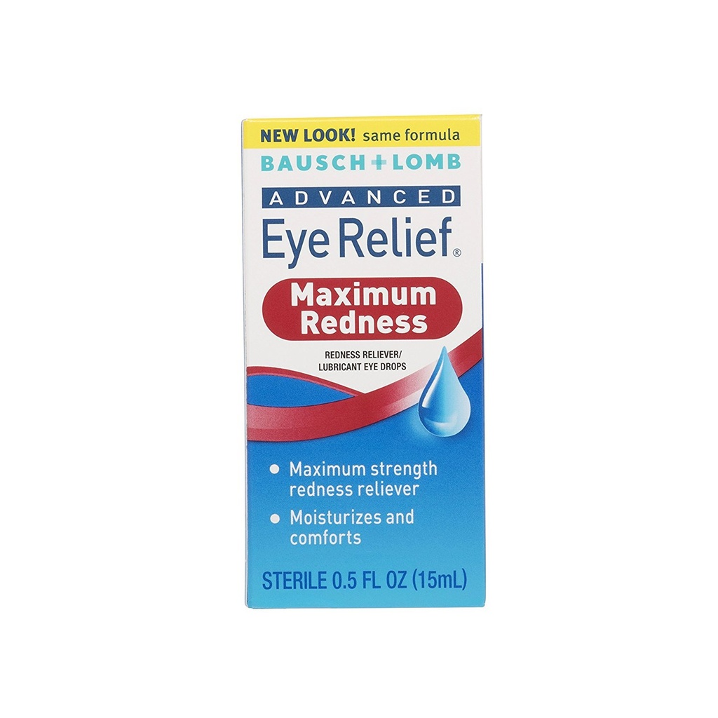 Bausch en Lomb Advanced Redness Relief Drops, 0,5 Ounce - 3 per geval.