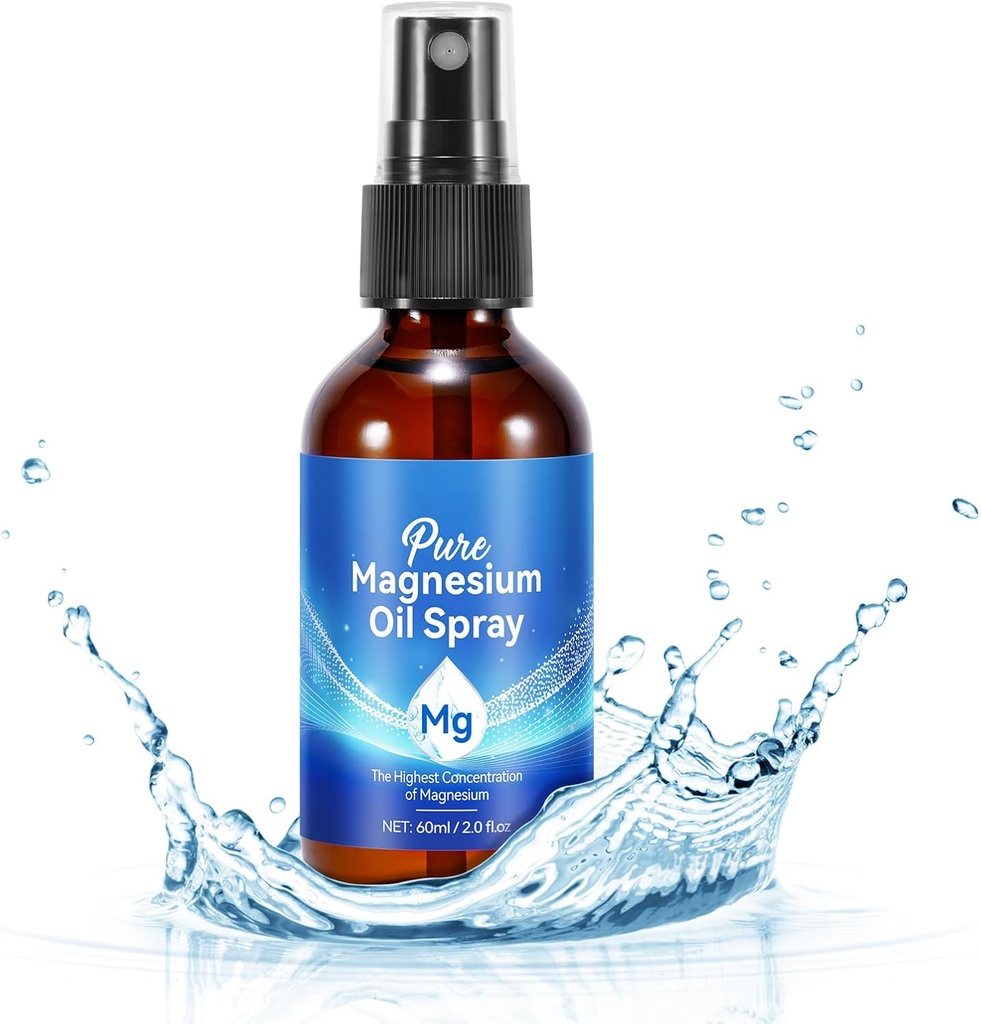 Generieke Magnesium Oil Spray, Pure Magnesium Spray voor voeten, Magnesium Spray Deodorant Fast Absorbant, gebruikt voor been, spier, Joint Health Topical Magnesium Spray (2 fl oz)