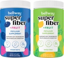 Bellway Super Fiber Powder + Fruit, Suikervrij Biologische Psyllium Husk Powder Fiber Supplement voor Regularity, Bloating Relief & Gut Health, Non-GMO, Mixed Berry & Citroen Lime