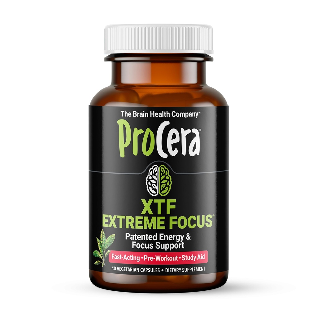 Procera XTF - Perfecte studiehulp - Onmiddellijke resultaten - Verbeterde focus en geheugenretentie - Verhoogde zuurstof en bloedstroom - Geestelijke helderheid - Energieboost - Trage cognitieve afname - 40 Tel.