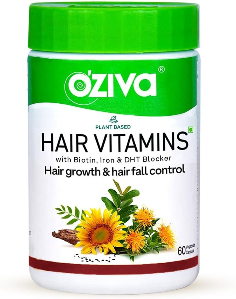Haarvitamine Capsules voor haargroei en haarval controle,100% Natuurlijke met biotine, ijzer, DHT-blokker & vitamine E,Klinisch bewezen haargroei supplementen voor vrouwen & mannen,60 capsules