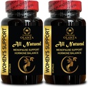 Menopauze Ondersteuning Supplement - Supplement voor Hot Flashes, Black Cohosh wortel pillen en kruidensupplement, Menopauze supplementen voor vrouwen ondersteuning pillen - 2 flessen 120 capsules