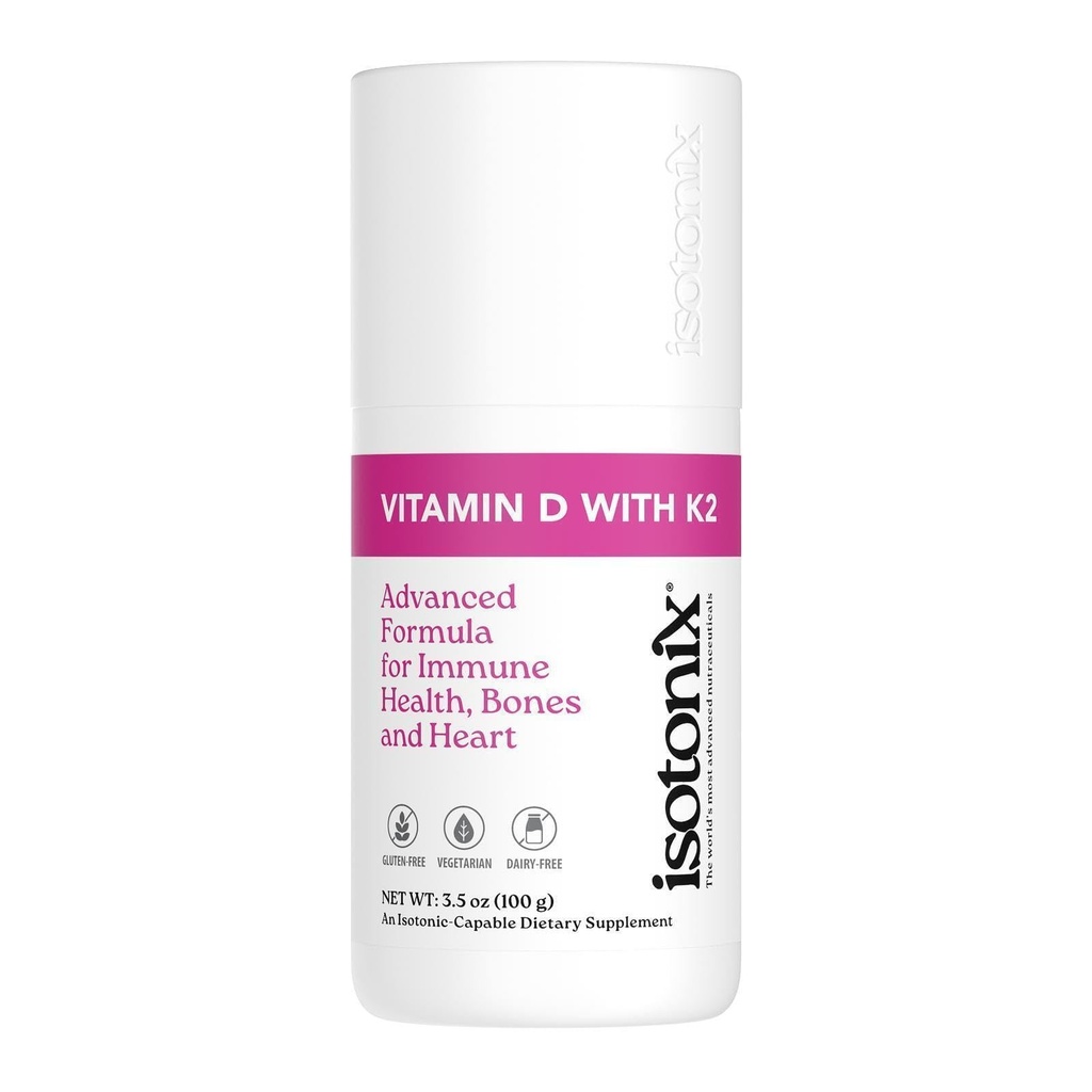 Isotonix vitamine D met K2, bevordert normale botmineraal dichtheid, bevordert gezonde Arteries, helpt bij het behoud van botgezondheid, ondersteunt Immune Health, Market America (30 diensten)