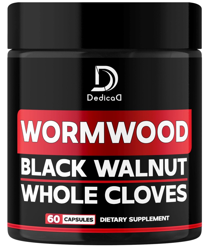 1500mg Wormhout Capsules met Zwarte Walnoot & Kloof - Artemisia Annua Supplement for Immunity - 60 Vegan Capsules