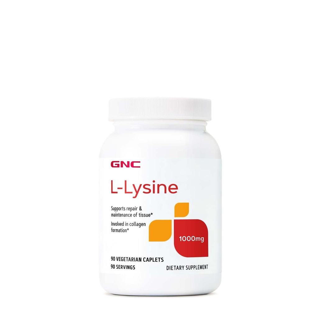 GNC L-Lysine 1000mg - 90 Vegetarische tabletten (90 porties)