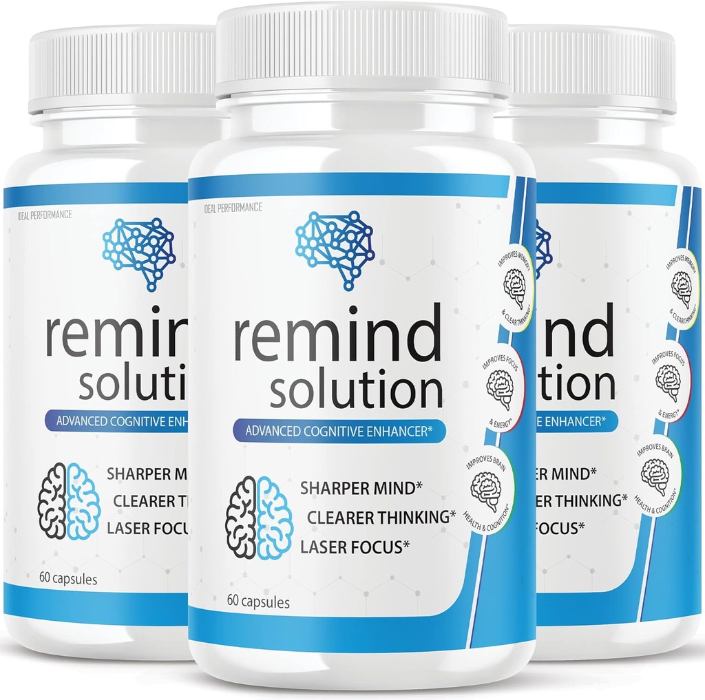 (3 Pack) Herinneringsoplossing voor gevorderd geheugen Cognitive Brain Health Function Focus Max Concentratie Herinneringssupplement (180 Capsules)