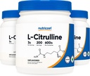 Nutricost Pure L-Citrulline (Base) Poeder (600 Gram) (3 Flessen)