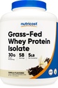 Nutricost Grass-Fed Wei Protein Isolaat (Vanilla) 5LBS - Non-GMO, Glutenvrije, natuurlijke smaken