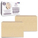Eczema Soap Bar for Face and Body – All Natural Dermatitis, Psoriasis Solution for Dry Itchy Flaky Skin Relief – Gentle Detoxifying, Anti-Itch, Cleansing Skincare Remedy – Eczema Soap Bar Made in USA