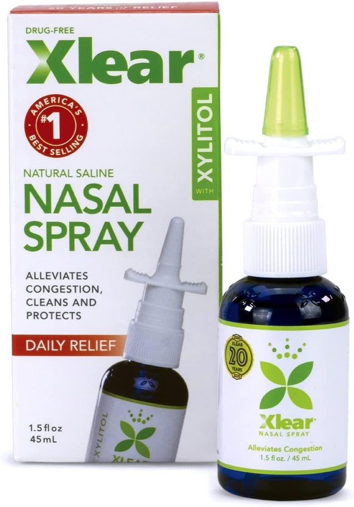 Xlear Natural Nasal Spray met Xylitol, 1,5 fl oz (pakket van 12)