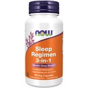 NOW Foods Supplementen, Slaapregime 3-In-1, Met Melatonine, 5-HTP en L-Theanine, Rustige Slaap Blend*, 90 Veg Capsules