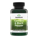 Swanson Premium-Kurkuma & Black Pepper - Antioxidant, Digestie & Gezamenlijke Ondersteuning - 90 Veg Caps (2 Pack)