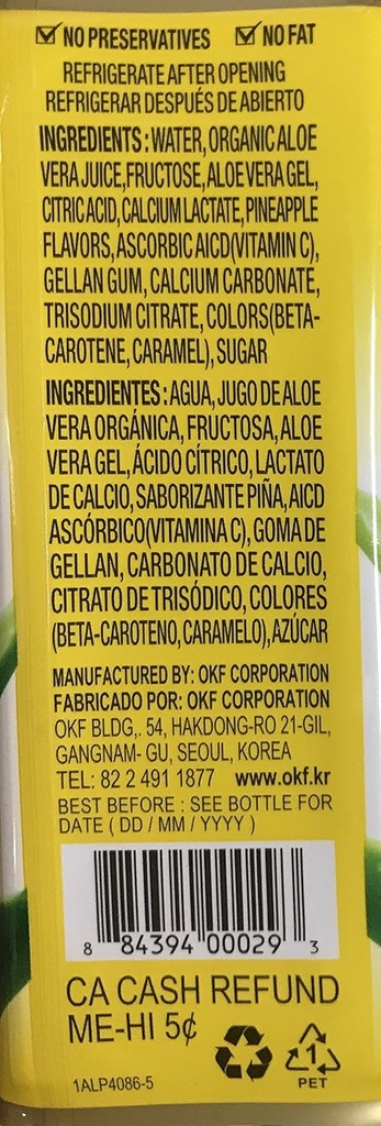 OKF Aloë Vera King Drink (Pineapple, 10)