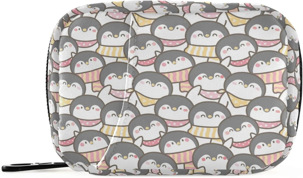 Cartoon Penguin pil Box 7 Dag pil geval reis pil Organisator tas met rits draagbare Wekelijkse Case Bag Compacte grootte voor vitamine supplement houder