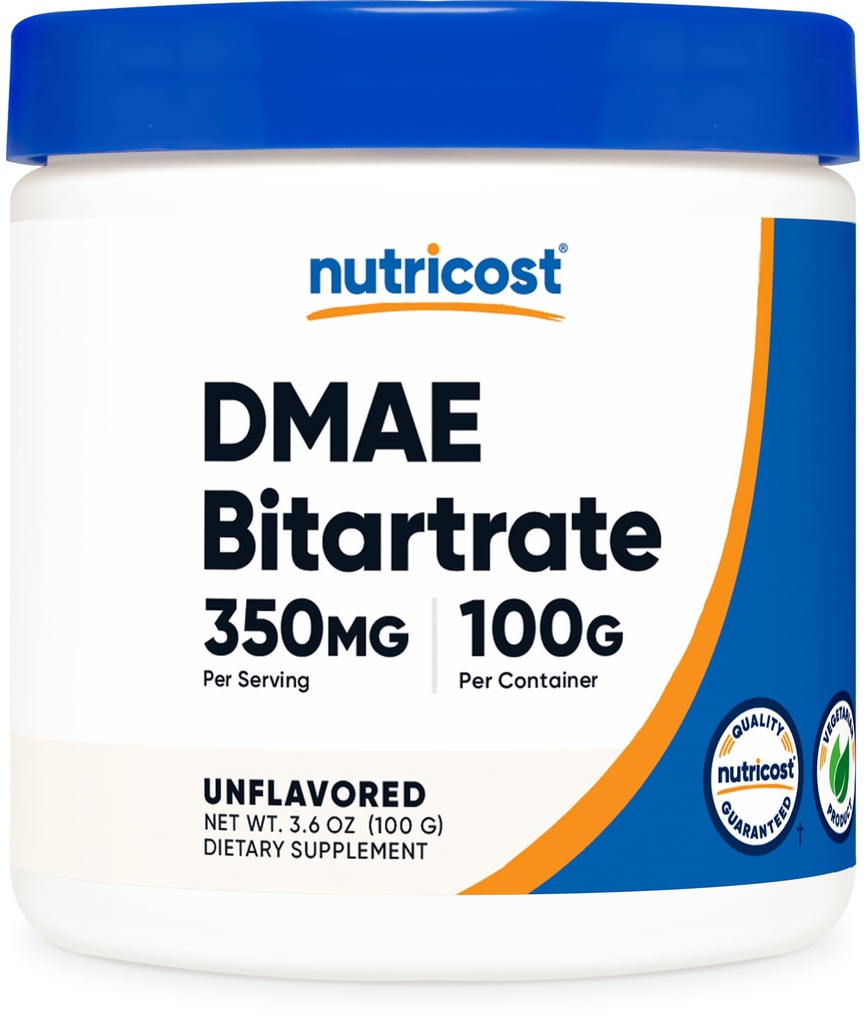 Nutricost Pure DMAE-Bitrate Poeder 100 Gram