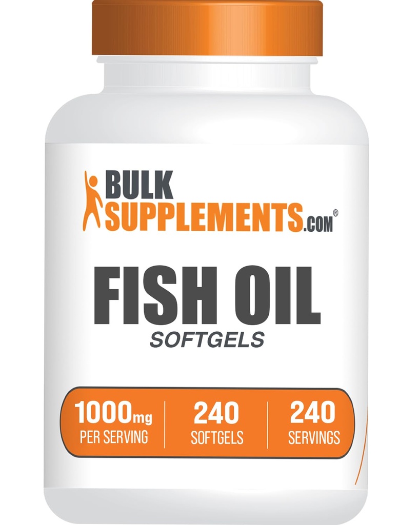 BulkSupplements.com Visolie 1000mg Softgels - Visoliesupplementen, Omega 3 Supplementen - Glutenvrij, 1 Softgel per Serving, 240 Tellen (pakket van 1)
