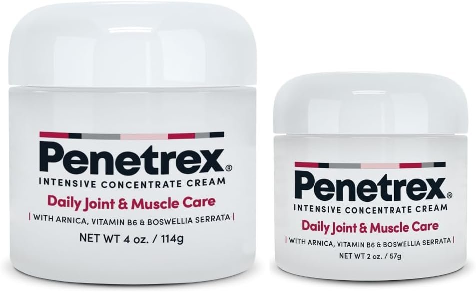 Penetrex Joint & Muscle Therapy Duo - Verzachtende verlichting voor rug, nek, handen, voeten & zenuwen - Rub met Arnica, vitamine B6 MSM & Boswellia - 2oz, 4oz