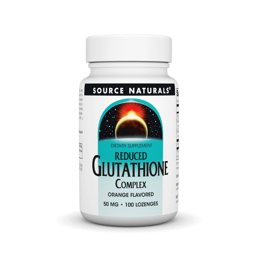 Bron Natuurlijken Verminderd Glutathion Complex 50 mg Orange Flavored - 100 Lozen
