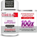 KLINISCH PROVEN (2-maandvoorraad) BRAINSULLERS MET ANTIAGING, Memory Pills, Omega 5 Granaatappel Supplement, 1 flessen 120ct