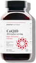 SMARTERNUTRITION CoQ10 400 mg Hoge Absorptie - Natuurlijk gefermenteerd Ubichinon met/Organische koudgeperste olijfolie - voor de gezondheid van het hart, Cellular Energy - Non-GMO, Glutenvrij - 60 Tellen[30-Dagvoorziening]