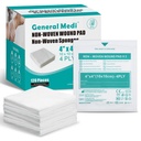 General Medi Sterile Gauze Sponges, 4" x 4" Non-Woven Wound Pads - Individueel verpakt Zeer Absorberende Sponges Pads voor Cushing Minor Wounds, Cuts & Burns Wound Care (60 Packs, 120 Pieces Totaal)