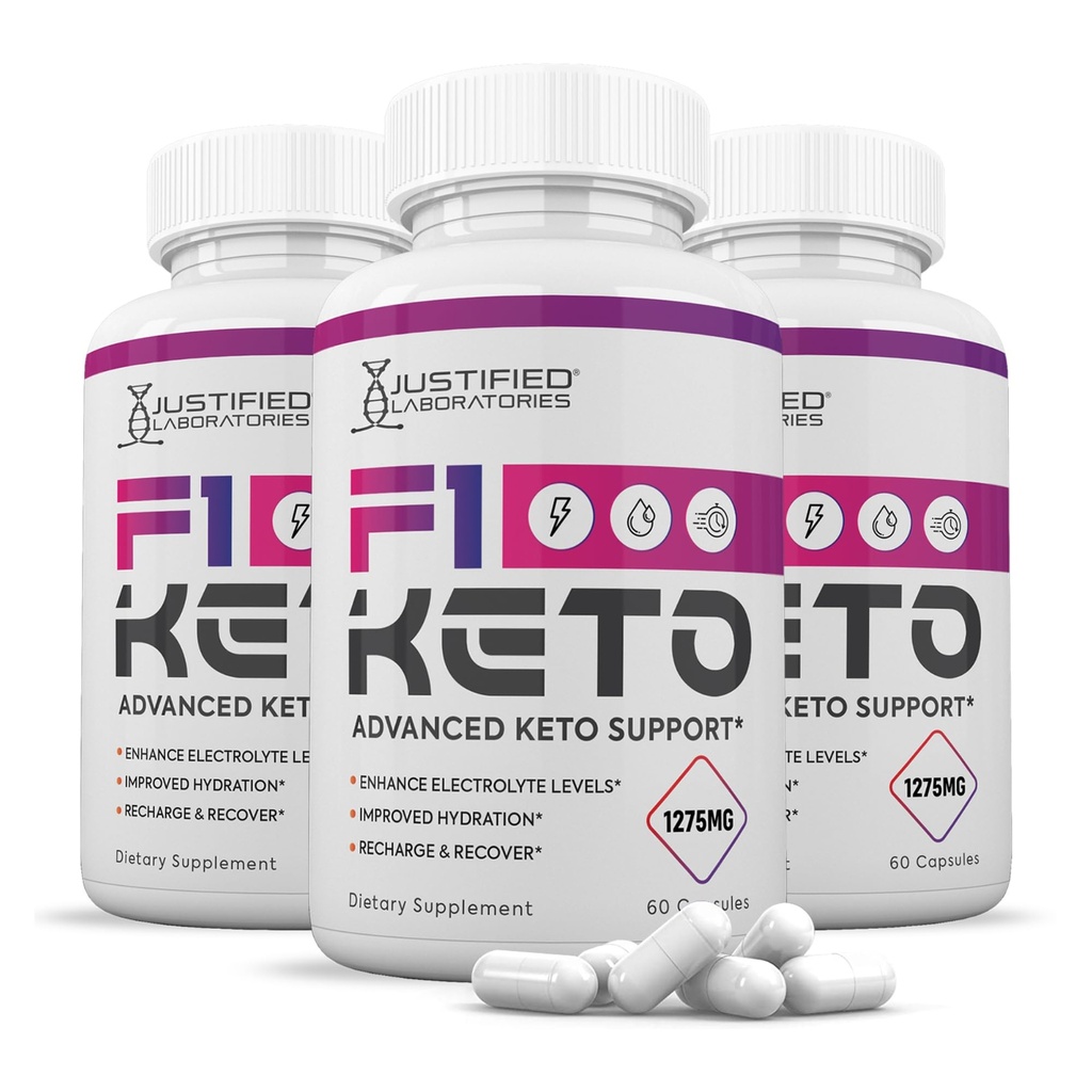 (3 verpakkingen) F1 Keto Pillen 1275MG Nieuwe en verbeterde formule bevat Apple Cider Vinegar Extra Virgin Olive Oil Powder Green Tea Leaf 180 capsules