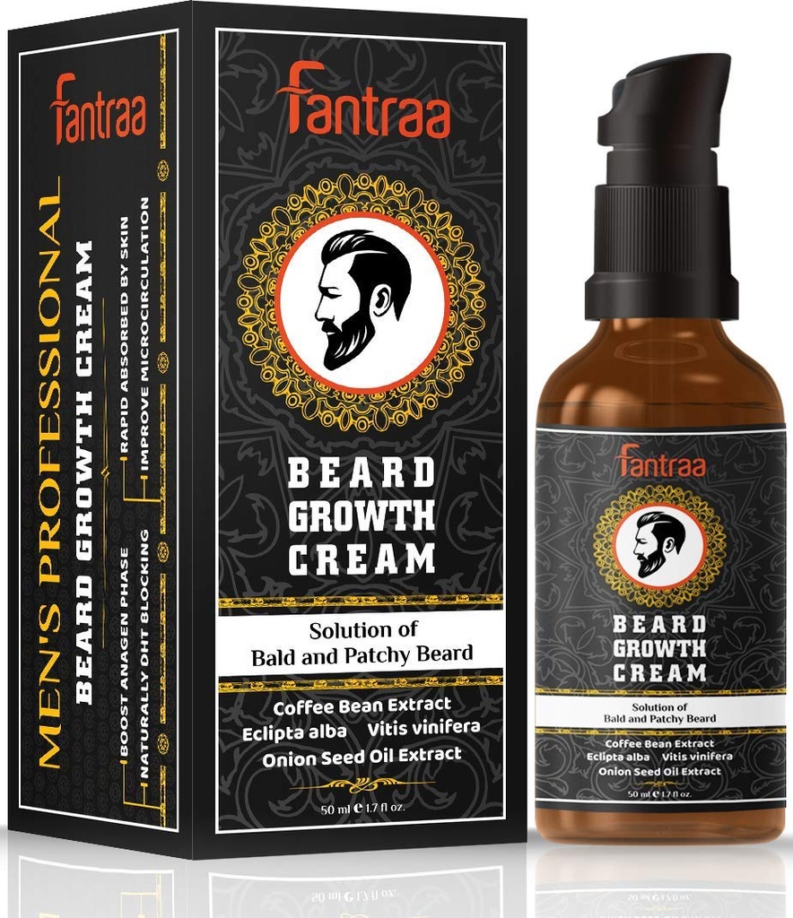 Baardgroei Cream - 50 ml - Meer baardgroei met koffiebean en ui-extract- 100% natuurlijk made in India