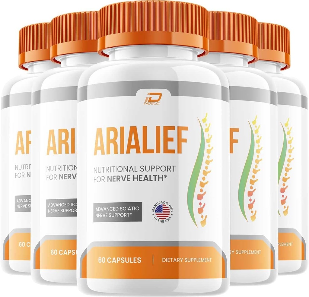 Arialief Capsules, Arialief Advanced Supplement, Alle Natuurlijke Formule om gezond niveau te handhaven, Maximale sterkte Dagelijkse Formule, Arialif Reviews (5 Pack - 300 Capsules)