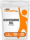 BulkSupplements.com Glucosamine HCl Powder - Glucosamine Supplement, Joint Support Supplement - Glutenvrij, 1g per portie, 250g (8.8 oz) (Pack of 1)