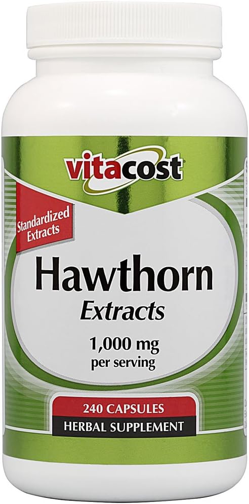 Vitacost Standardized Hawthorn Extract - 1000 mg per portie- 240 capsules